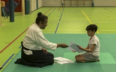Kyu examen januari 2020 bij Aikido Dronten