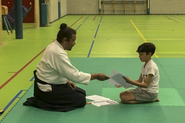 Kyu examen januari 2020 bij Aikido Dronten